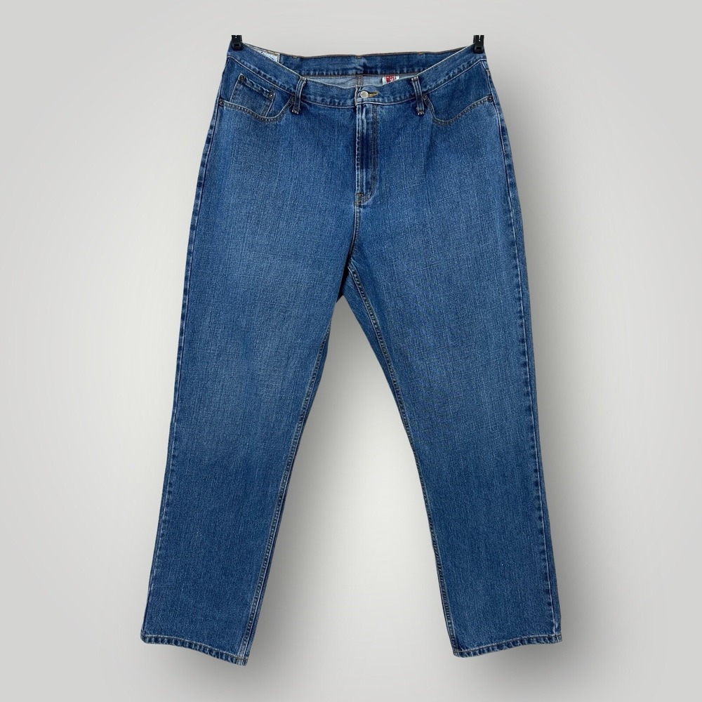 John B Stetson Blue Jeans 1520 Standard Straight Leg Mens Size 44x36 Denim‎